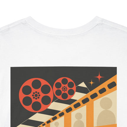 Film Reel Clapboard Graphic Tee — Vintage Movie Crew T‑Shirt