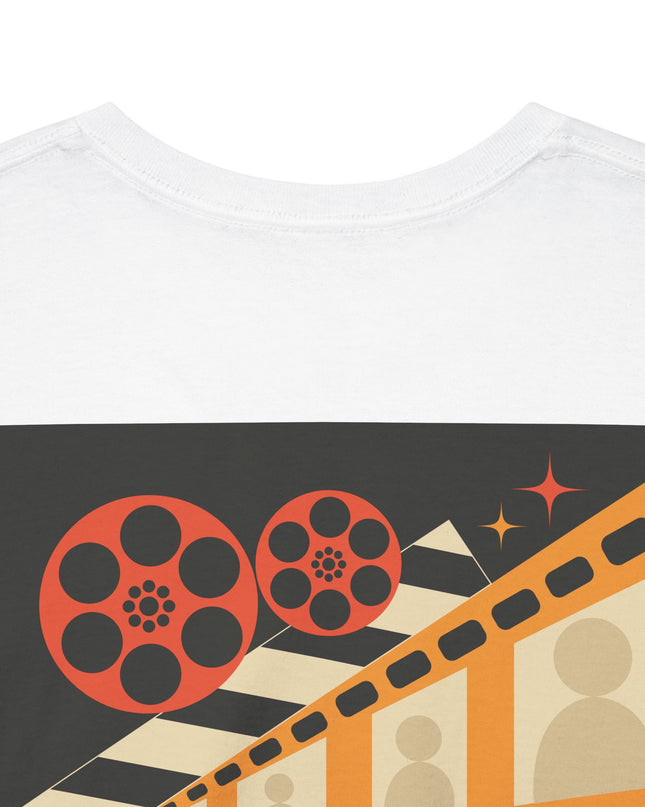 Film Reel Clapboard Graphic Tee — Vintage Movie Crew T‑Shirt