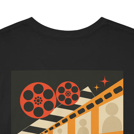 Film Reel Clapboard Graphic Tee — Vintage Movie Crew T‑Shirt