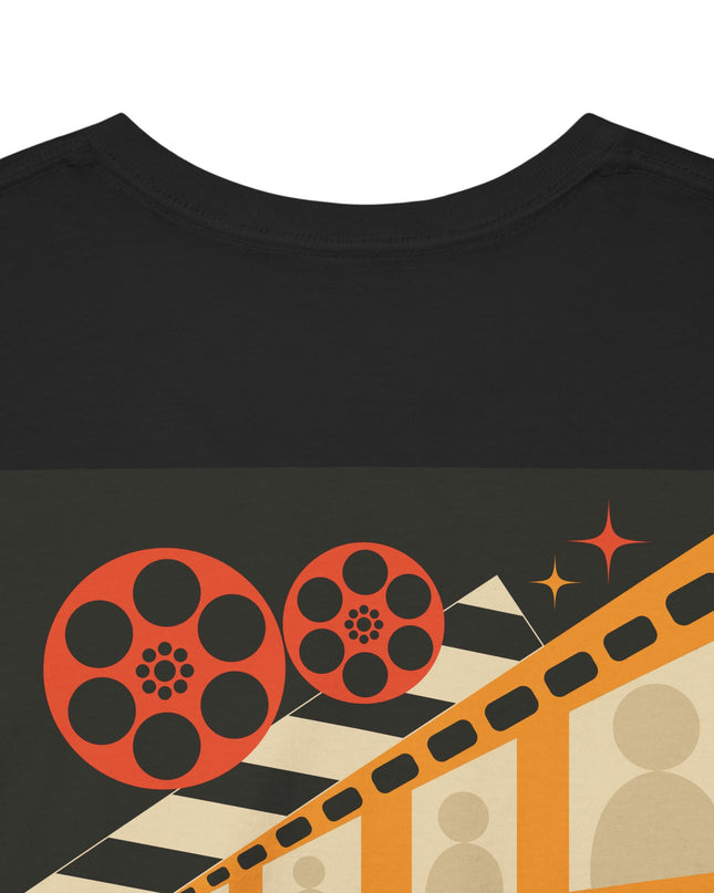 Film Reel Clapboard Graphic Tee — Vintage Movie Crew T‑Shirt