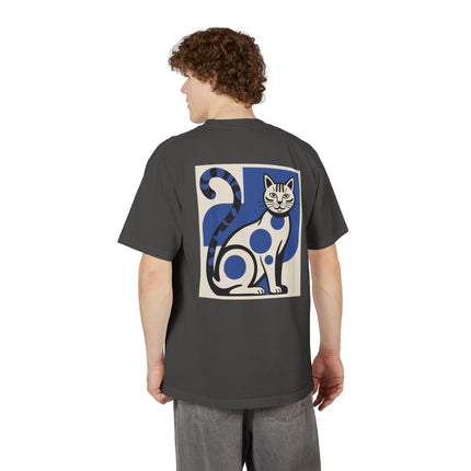 Blue Cat Tee - Shoulder Drop T-Shirt