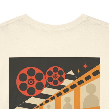 Film Reel Clapboard Graphic Tee — Vintage Movie Crew T‑Shirt