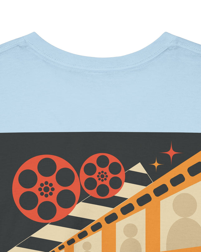 Film Reel Clapboard Graphic Tee — Vintage Movie Crew T‑Shirt