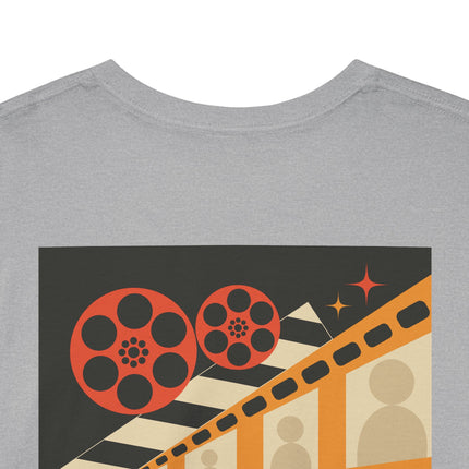Film Reel Clapboard Graphic Tee — Vintage Movie Crew T‑Shirt
