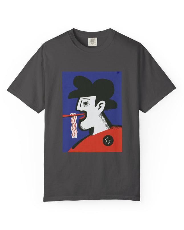 Whimsical Artistic T-Shirt with Bacon Design