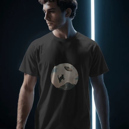 Alien Abduction Cat T-Shirt