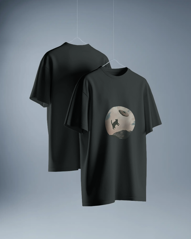 Alien Abduction Cat T-Shirt