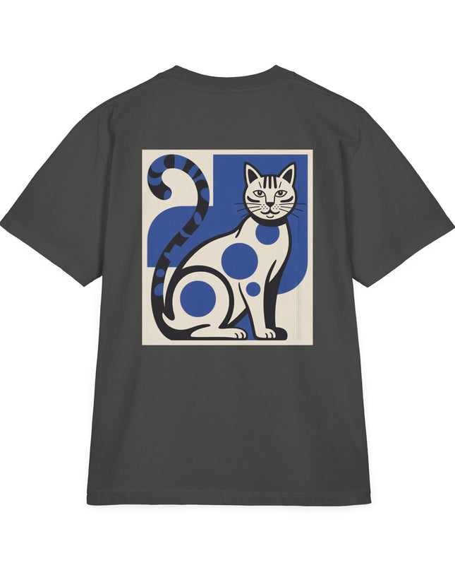 Blue Cat Tee - Shoulder Drop T-Shirt